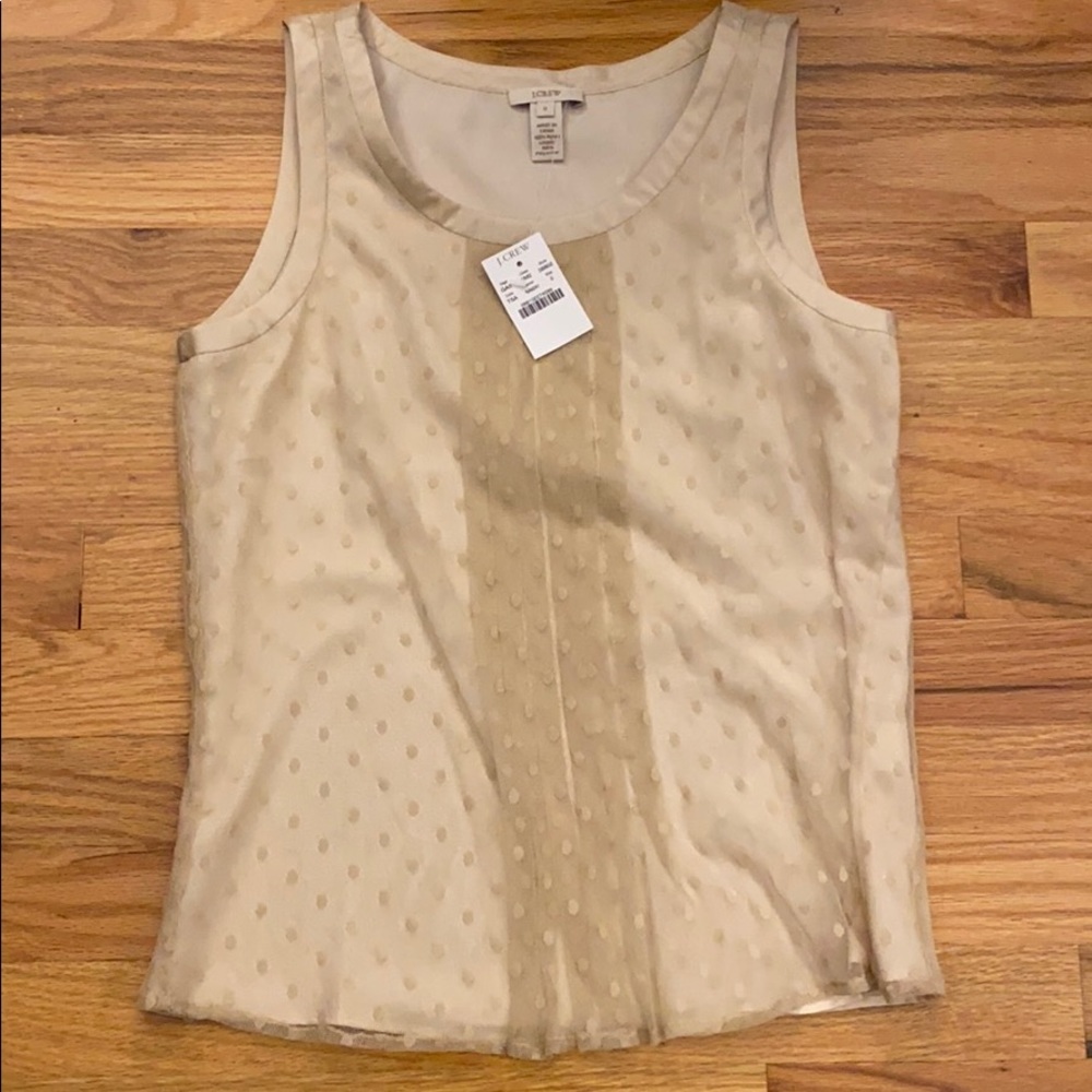 J. Crew Tank with Polka Dot Overlay
